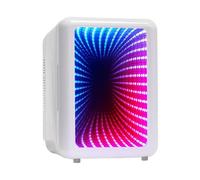 Skincare - Réfrigérateur de beauté avec miroir LED à intensité variable, mini réfrigérateur de maquillage de 4 L pour chambre à coucher, cosmétiques, soins de la peau, refroidisseur et réchauffeur,