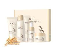 Skincare Set, Korean Rice Skin Care Sets & Kits, Cleanser, Toner, Serum, Eye Cream & Moisturizer, Christmas Birthday Gifts for Women Teenage Girls Mom Friend, Travel friendly Sizes 5pcs