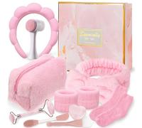 Skincare Set,Skin Care,10 PCS Cadeau Femme Criginal Utile,Bandeaux,Gua Sha Pierres,Chaussettes,Accessoire Soin,Cadeaux Parfaits pour Mamans,Filles,Meilleures,Copines pour un Anniversaire Fête