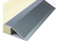 SKINCATE Barre De Seuil pour Sol Irrégulier Hauteur 1-5cm, Profilés De Transition De De Sol en Vinyle, Rampe De Seuil en Aluminium, pour Bois Au Carrelage, 10cm Largeur(Grey)