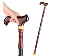 SKINCATE Bâton De Support en Bois 80cm 85cm 90cm 95cm Canne en Bois Léger Ergonomiques Canne De Marche pour Personnes Âgées Et Âgées(Color:B,Size:90cm(35in))