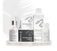 SKINEANCE - Le rituel 5 produits Syn-Ake - Actifs anti-âge - Réduit les rides d'expression, le tapis robuste, les gonflements et les cernes