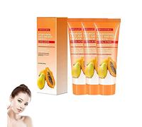 Skinetic Papaya Whitening Deep Exfoliator-Facial Scrub Exfoliating Cleanser,Deep Exfoliator Papaya Scrubs,for Deep Skin Cleansing and Brightening (3pcs)