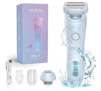 SkinGlow | Nano-rasoir ÉDITION PRO 2024 2-En-1,SkinGlow Pro - Nano-rasoir pour une peau douce et soyeuse en quelques secondes,Divanity Skin Glow Rasoir portable 2 en 1 avec affichage numérique (Bleu)