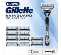 Skinguard Sensitive Rasoir Barbe Pour Hommes Avec Irritations De La Peau 1 Poignée, 11 Lames De Rechange