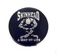 Skinhead A Way of Life Badge à épingle en émail Noir