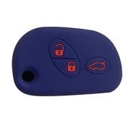 SKINII Coque de clé de voiture en silicone pour M-aserati Quattroporte M-aserati Ghibli Levante GranTurismo GranCabrio - Bleu marine et rouge