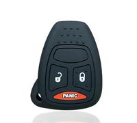SKINII Coque de clé de voiture pour D-odge Avenger Caliber Cool Bo pour C-hrysler Voyager 300c Pacifica pour J-eep Grand Cherokee Compass Patriot Holder-E noir