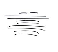 SKINII Joints de Portes et fenêtres pour Mini pour Cooper R56 2 Portes 2007-2013 Chrome Noir Fenêtre Extérieure Décorative Moulage Garniture Coupe-Froid Bande D'étanchéité Joint Voiture