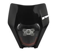 SKINII Phares Avant Assemblage Moto Accessoires De Plaque De Phare À LED pour Moto Carénage Motocross Dirt Bike Supermoto Phare pour EXC SX pour MX 250 300 450 Phare Travail Moto Phare(Noir)