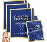 Skinklean Collagen Face Mask, Skinklean Masque Collagene Visage De Nuit, Bio Collagen Real Deep Mask, Masque Hydratant Visage, Deep Hydration, Refreshing And Light, Gentle, Skincare Coréenne (3PC)