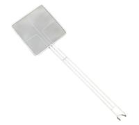 Skinmer cuillère passoire en acier inoxydable cuillère carrée plante de skimmer plat avec une longue poignée confortable spatule d'huile d'huile à mailles pour la maison de pâtes à frite
