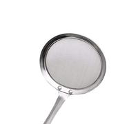 Skinmer gras en acier inoxydable Casque à mailles fins à mailles à l'huile Filtre Filtre Filtre Long Handle Kitchen Kitchen Tool for Deep Frying Cooking Silver 25cm