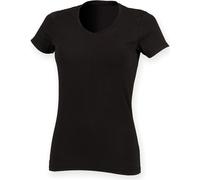 Skinni Fit - "Feel Good" T-shirt col V pour femme PC6645 (L) (Noir)