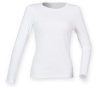 Skinni Fit - T-shirt à manches longues - Femme (2XL) (Blanc) - UTRW4726 Blanc