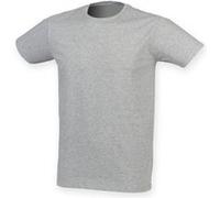 Skinni Fit - T-shirt manches courtes FEEL GOOD - Homme (M) (Gris chiné) - UTRW4427 Gris Chiné G