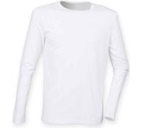 Skinni Fit - T-shirt manches longues pour homme "Feel Good" PC6067 (M) (Blanc)