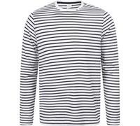 Skinni Fit - T-shirt manches longues - Unisexe (M) (Blanc/bleu marine) - UTPC3557 Blanc/bleu Marine G