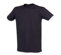 SkinniFit Hommes T-Shirt À Manches Courtes En Coton/Élasthanne Stretch