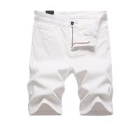 Skinny Jeans Chinos Pantalon Homme Regular 2024 Cadeau Printemps Été Décontracté Jeans Décontracté Jambe Droite Mode Short Multi-Poches Stretch Jeans Homme, blanc, L
