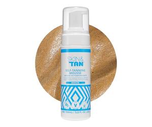 Skinny Tan Self-Tanning Mousse - Long-Lasting and Non-Drying Formula - Coconut and Vanilla Scent - Easy To Apply Luxurious, Foam Texture - Streak Free and Natural Looking Results - Medium - 5 oz