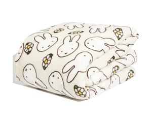 Skinnydip Miffy Couverture polaire - Luxueusement douce et confortable, de qualité supérieure, généreusement dimensionnée, 130 x 150 cm, pour lit, canapé ou canapé, facile d'entretien, cadeau élégant