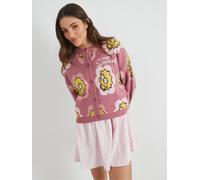 Skinnydip Skinnydip Pink The Simpsons Lisa Flower Knitted Cardigan