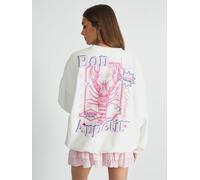 Skinnydip Skinnydip White Celestial Longline Fleece