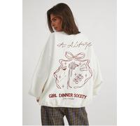 Skinnydip Skinnydip White Girl Dinner Society Sweatshirt