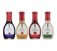 Skinnygirl Assortiment de vinaigrettes à salade - Comprend vinaigrette balsamique, miel de Dijon, vinaigrette framboise et graines de pavot - Bouteilles de 236,8 g - par Veher