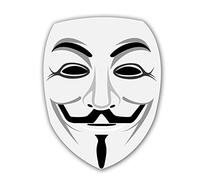 SkinoEu® 1 x Autocollant Stickers Mask Anonymous Vendetta Masque Anonyme Voiture Camion Fenêtre Porte Auto Moto Vélo Tuning B