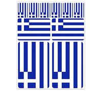 SkinoEu 10 x PVC Autocollant Voiture Auto Moto Drapeau National Grèce Grec Flag D 18