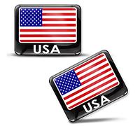 SkinoEu® 2 x 3D Autocollants Drapeau Etats-Unis USA Américain F 177 Z*