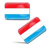 SkinoEu® 2 x 3D Autocollants Drapeau Luxembourg Luxembourgeois F 199