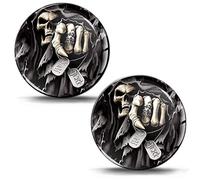 SkinoEu® 2 x 3D Gel Silicone Flexibles Autocollant Stickers Skull You're Next Crâne Tête de Mort pour Voiture Moto Fenêtre Porte Casque Scooter PC Tuning JDM KS 8
