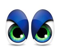 SkinoEu® 2 x Autocollant Stickers Paire Cartoon Yeux Bleu Voiture Camion Fenêtre Porte Auto Moto Vélo Tuning B 84