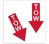 SkinoEu® 2 x Autocollants Vinyle Flèche De Remorquage Tow Arrow Racing Hook Minibus Voiture Fenêtre Porte Auto Moto Casque Vélo Tuning B 72