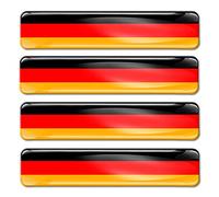 SkinoEu® 4 x 3D Flexibles Autocollant Stickers National Drapeaux Germania Allemagne Germany F 9