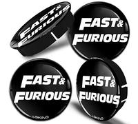 SkinoEu® 4 x 60mm ABS Plastique 3D Cache-Moyeu Capuchons de Centre Enjoliveurs de Roue Voiture Cache Moyeux Jante Universel Cache-Moyeux Fast & Furious C 31 Z*