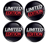 SkinoEu 4 x 65mm Autocollant 3D Silicone Cache-Moyeu Capuchons de Centre Enjoliveurs de Roue Voiture Cache Moyeux Jante Universel Cache-Moyeux Limited Edition Édition Limitée A 565