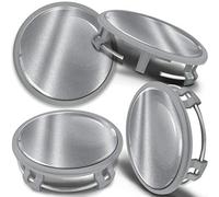 SkinoEu 4 x 75mm Cache-Moyeu Capuchons de Centre Enjoliveurs de Roué Voiture Cache Moyeux Jante Alliage Cache-Moyeux Compatible avec Numéro de Pièce B66470207 / B66470200 Argent Gris cms 8
