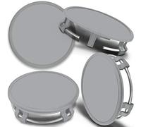 SkinoEu 4 x 75mm Cache-Moyeu Capuchons de Centre Enjoliveurs de Roué Voiture Cache Moyeux Jante Alliage Cache-Moyeux Compatible avec Numéro de Pièce B66470207 / B66470200 Argent Grise cms 0