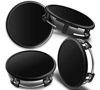 SkinoEu 4 x 75mm Enjoliveur Cache Moyeux Capuchon Compatible avec Mercedes Centre de Roue pour Alliage Jantes B66470207 / B664702003 Noir CM 0