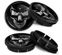 SkinoEu Compatible avec Cache-Moyeu VW 5G0601171XQI 66mm Capuchons de Centre Enjoliveurs de Roué Jante Voiture CR 48