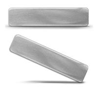 SkinoEu Lot de 2 autocollants 3D en gel silicone pare-chocs autocollant, badge, emblème, tuning pour voiture, moto, casque, vélo Argent SP 4 S
