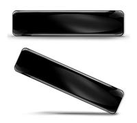 SkinoEu Lot de 2 autocollants 3D en gel silicone pare-chocs autocollant, badge, emblème, tuning pour voiture, moto, casque, vélo Noir SP 4 B