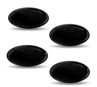 SkinoEu Lot de 4 autocollants 3D en gel silicone pour voiture, moto, vélo, casque, ordinateur portable, insigne noir SP 8 B