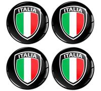 SkinoEu Lot de 4 autocollants de 65 mm pour enjoliveurs de moyeu de roue autocollants Italie drapeau A 8565