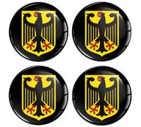 SkinoEu Lot de 4 cache-moyeux autocollants 3D pour voiture - A 8470 - O