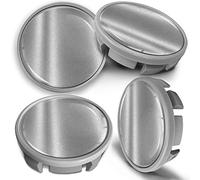 SkinoEu Lot de 4 Enjoliveur Cache Moyeux Capuchon de Centre de Roue 65 mm, Compatible avec VW Enjoliveurs 3B7 601 171 / 6U7 601 171 Argent Brillant CVS 8
